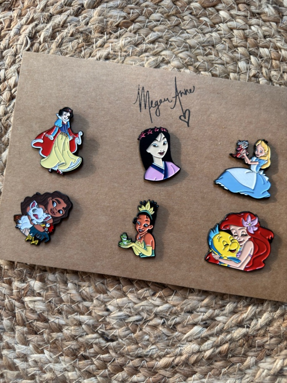 Disney Princess Enamel Brooch Set - Multicolor